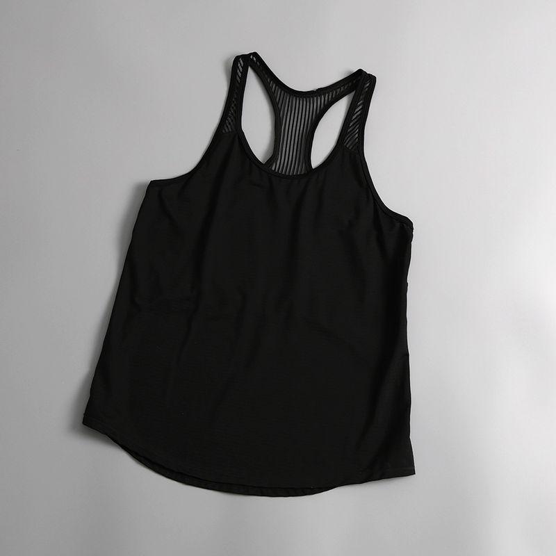 

Одежда для йоги Жилет Женский Быстросохнущий Спортивный для бега Фитнес Топ Без рукавов Верхняя одежда Сетчатая футболка Свободная Накидка Black XL