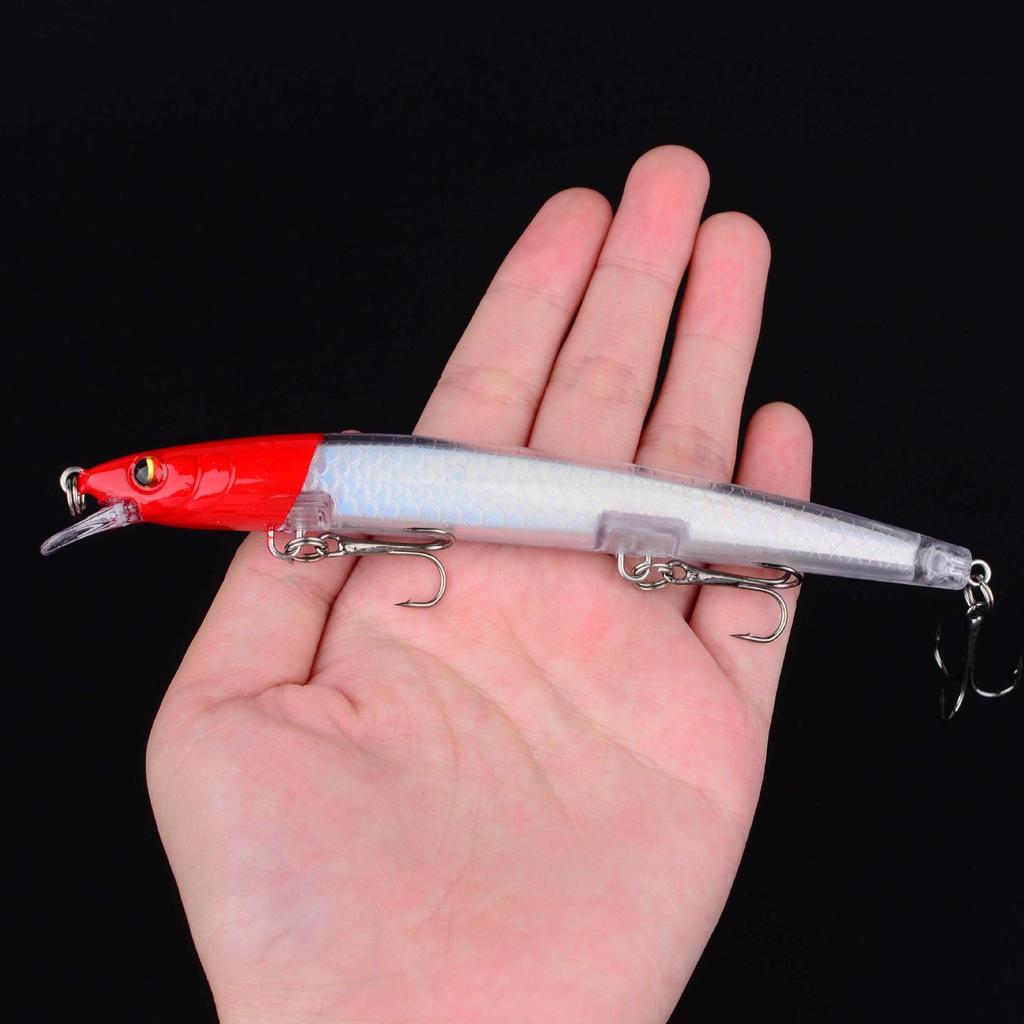 Flying Minnow Laser Fishing Lure - Floating, Long Cast for Bass & Freshwater/Sea Fishing