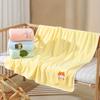 Baby Bath Towel Super Soft Absorbent Bath Fast-Drying Towel Cartoon Embroidery Blanket Coral Fleece Thickened
