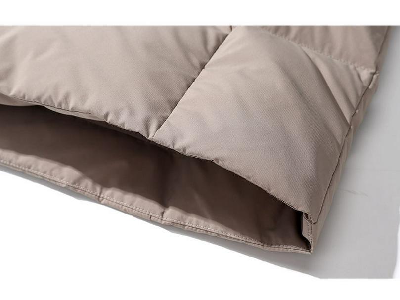 Men's Luxury Mid-length Hooded Down Jacket - Thick, Warm, Winter Coat with 90% White Duck Down Filling.