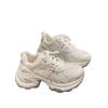 [sheii Su Yinyin] Paris Old Magazine~ Horse Skin Silver and White Heightening Platform Sports and Leisure Shoes Female Dad Shoes
