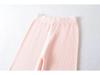 Wiosna/Lato 2025 Dziecięce Wyszczuplające Dzianinowe Waflowe Spodnie z Wysokim Stanem, Proste Nogawki, Ściągane Sznurkiem