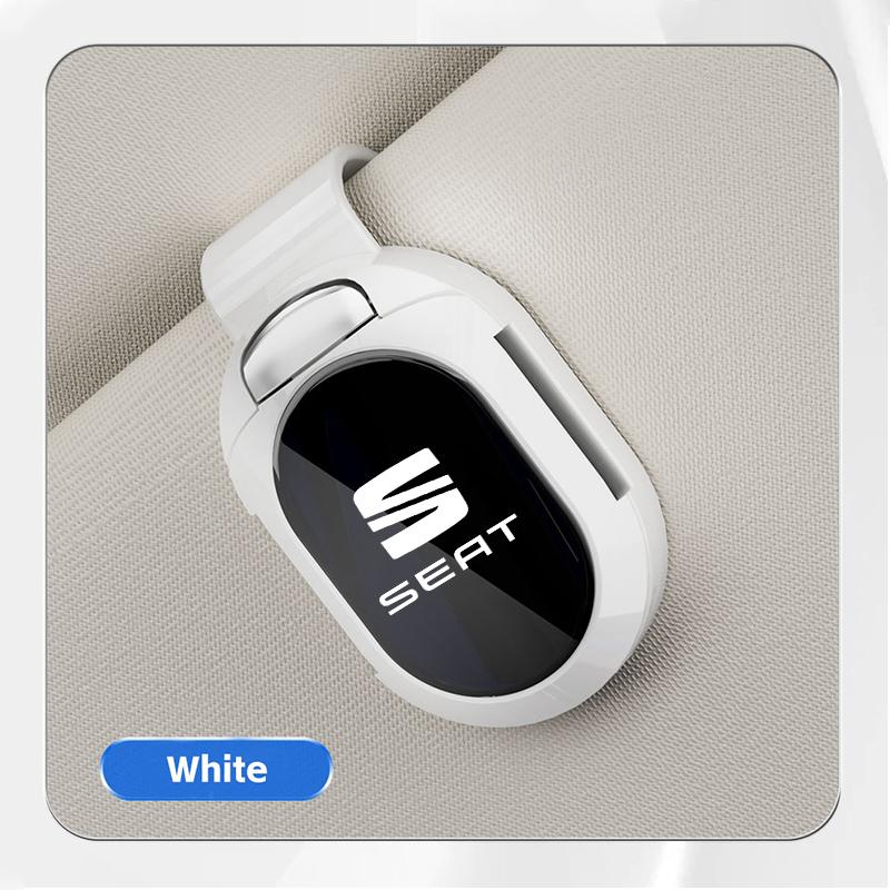 AAFH1 Car Glasses Clip Sun Visor Hanger Clip Ticket Card Clips For Seat Leon Ibiza Alhambra Exeo Altea Arona Mii IBL Car Accessories