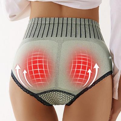 Frauen Unterwäsche Hohe Taille Spitze Engel Flügel Shapewear Höschen Baumwolle Nahtlose Kurze Hip Lift Knickers Höschen LM