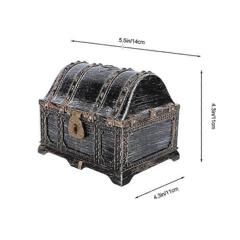 1pc Pirate Treasure Chest Children'S Treasure Chest Retro Plastic Treasure Chest Toy