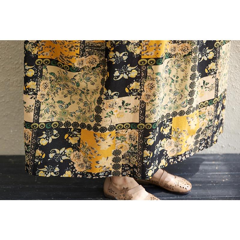 DIMANAF Plus Size Women Summer Dress Elegant Style Basic Vintage Long Dress Linen Loose Large Dress