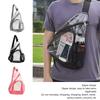 Clear Sling Bag PVC Transparent Chest Bag Comfortable Travel Cross Shoulder Backpack Black