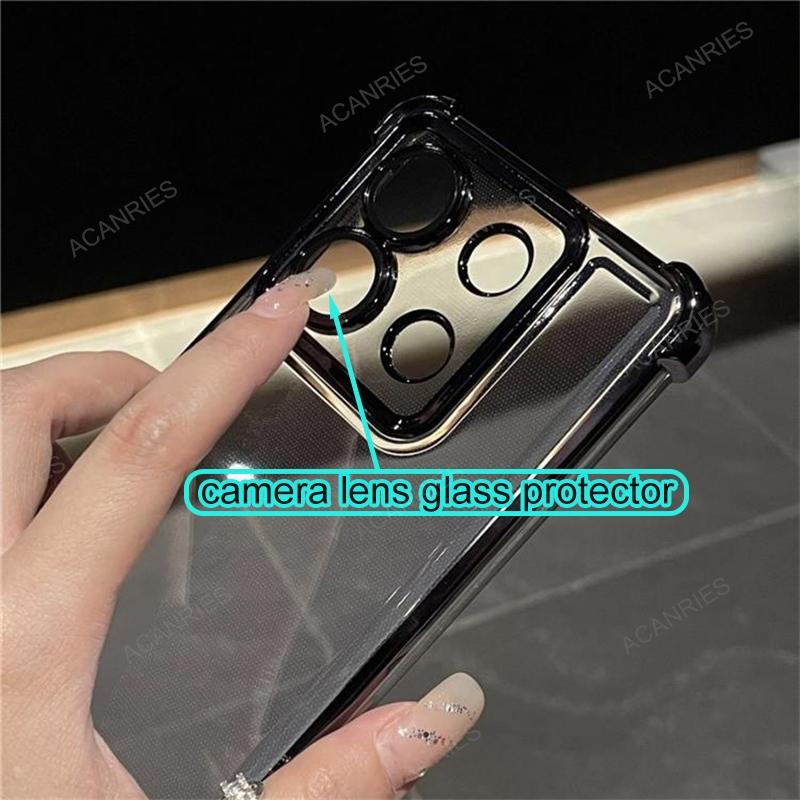 Four Corners Thickening Plating Silicone Soft Case For Xiaomi Redmi Note 13 Pro 4G 5G 12 11 10 9 13c 12c 11s 10c 9s 9a 9at Cover