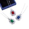 Pendant Popular Colored Diamond Emerald Micro Inlaid Imitation Necklace Pendant