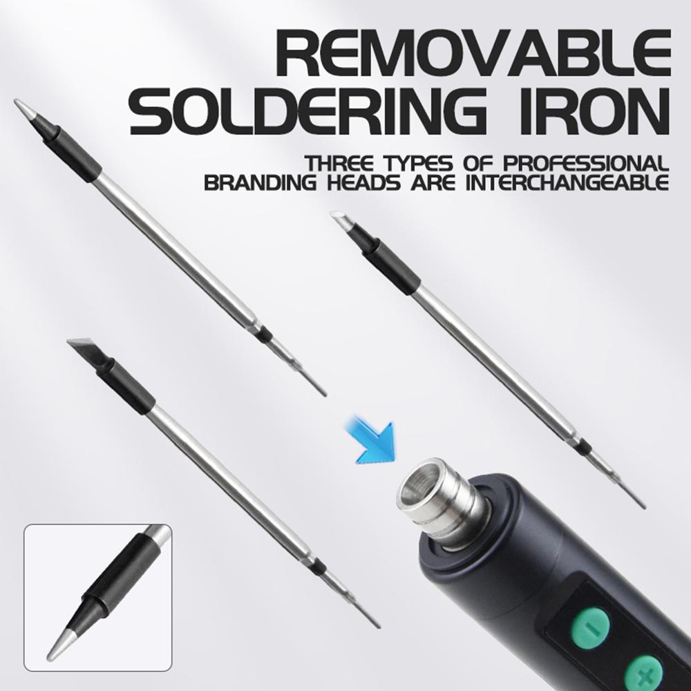 USB Intelligent Temperature Adjustable Soldering Iron Type C Interface Wireless Temperature Adjustable Mini Soldering Iron