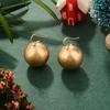 French ins Christmas ball earrings metal style personality versatile European and American fashion simple alloy material