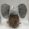 Plush Elephant Hat Unisex Headgear for Halloween Cosplay Event Props Novelty Costume Hat Headwear 3D Hat for Party