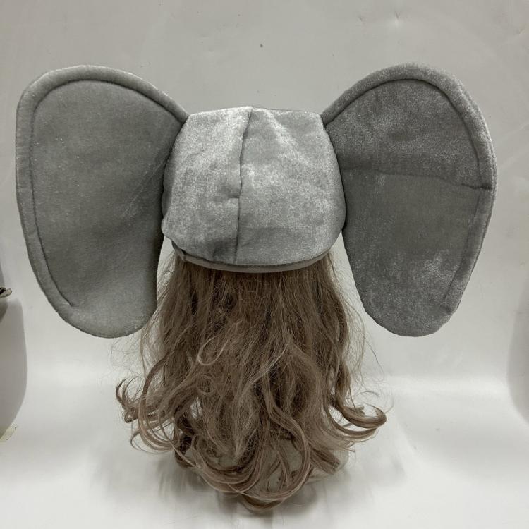 Plush Elephant Hat Unisex Headgear for Halloween Cosplay Event Props Novelty Costume Hat Headwear 3D Hat for Party