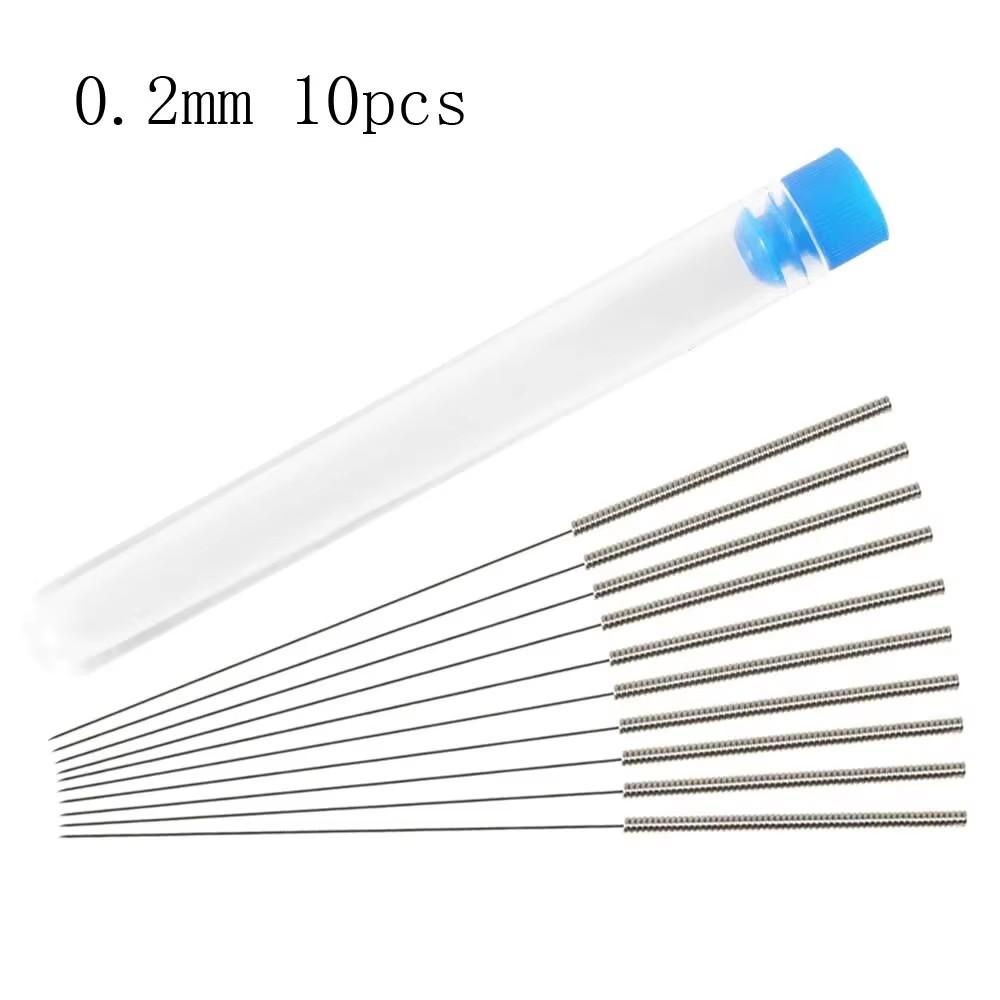 10pcs 3D Printer Nozzle Cleaning Kit 0.15/0.2/0.25/0.3/0.35/0.4/0.5/0.6/0.8/1.0mm Stainless Steel Nozzle Cleaning Needles