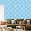 Hearts Wallpaper Azure and White 50x1000