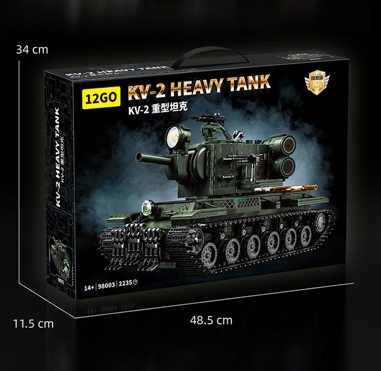Top-Grade 98003 First-Class Wwii Army-Inspired Premium-Quality Maus Kv-2 Large Size Afv Construction-Set-Kit Superior-Grade Construction-Set