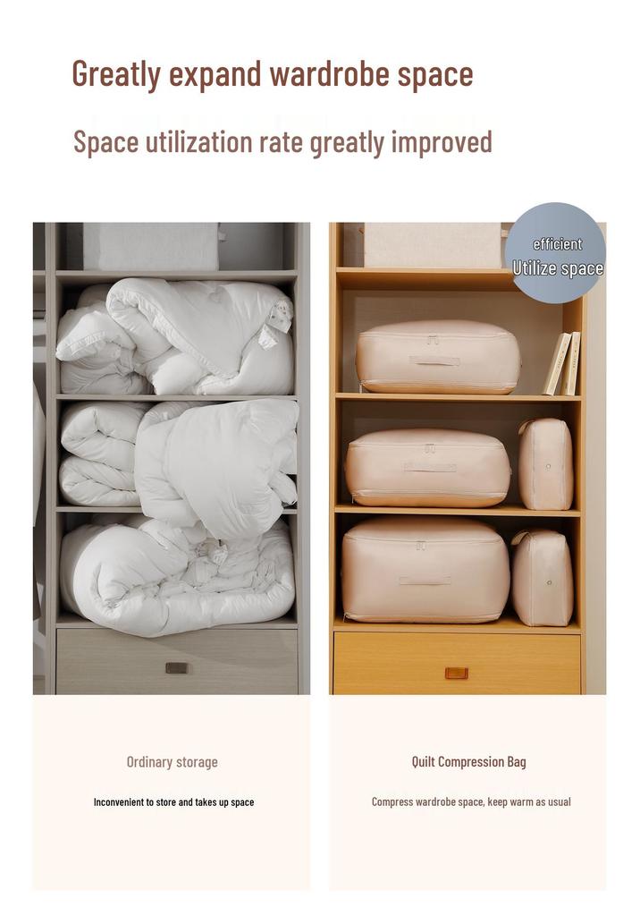Anqin Large Capacity Silk Duvet Storage & Compression Handbag