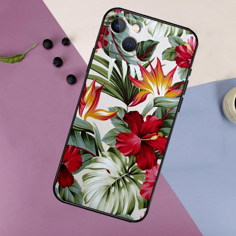 Tropical Paradise Hawaiian Birds Phone Case For iPhone 11 12 13 14 16 15 Pro Max Mini 7 8 Plus X XR XS Max Bumper Cases Cover