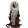 Fashion Pearl Tassel Diamond Hijab Rhinestone Square Pearl Tassel Scarf Full Sky Thin Veil Veil Bandana Women Headwear