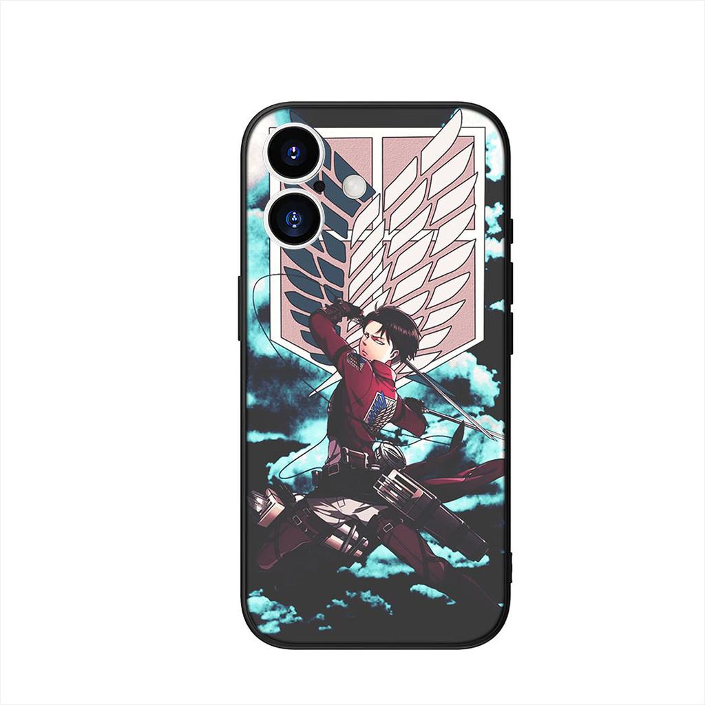 Attack on titan Eren Jaeger levi Phone Cover Case for Apple iPhone 16 15 14 Plus 13 12 Mini 17 Pro Max + 16E Air 16+ ProMax