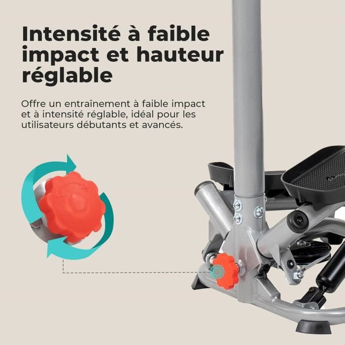 Stepper fitness - sunny health &amp; fitness - compact - moniteur numérique - antidérapant - 100 kg max