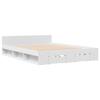 VidaXL Bed Frames with Drawers White 140x200 Cm Engineered Wood, Bed, Storage Bed, Double Bed Frame, Double Bed 3280748