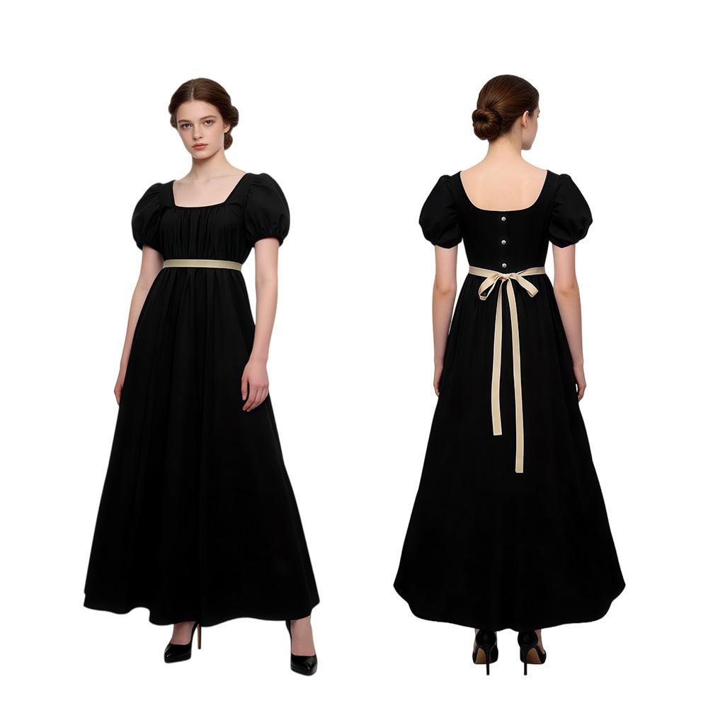 W Bridgeton Cos Dress Vintage Regency Dress High Waist Ball Skirt Victorian Dress Dress