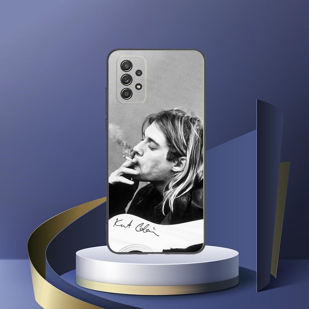 Kurt Cobain  Phone Case For Samsung S24,S23,S22,S21,S20,S10,S10E,S9 Plus FE Note 20 Ultra 10,9 Plus Black