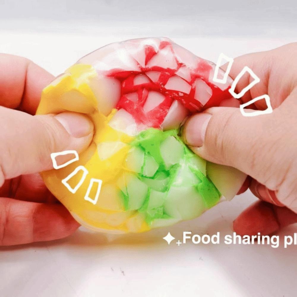 Gradient Colors Rainbow Crispy Balls Soft Decompression Pinch Toy Office Home Relaxation