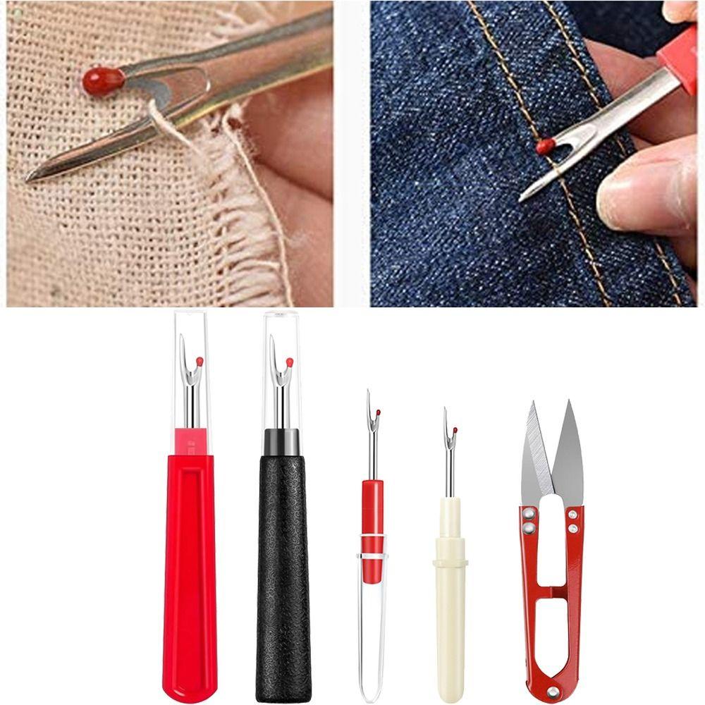 Easy Thread Removal Sewing Seam Set with Storage Box Comfortable Grip Stitch Unpicker Multi-functional with Thread Snips