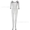 Sex Underwear Long Sleeve Mesh Off Shoulder Uniform Temptation Open Gear One-piece Stockings Large Mesh Leaking Breast