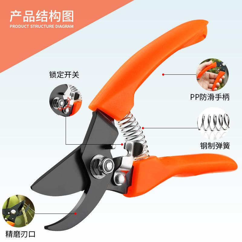 Stainless Steel Black Oxide Pruning Shears Heavy-Duty Ergonomic & Effort-Saving Tree Branch Trimmers for Garden & Landscape