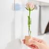 1/2 STÜCK Massivholz Kühlschrankmagnete Magnetisches Reagenzglas Vase Blumenarrangement Kreative Dekoration Wandbehang Wandvase