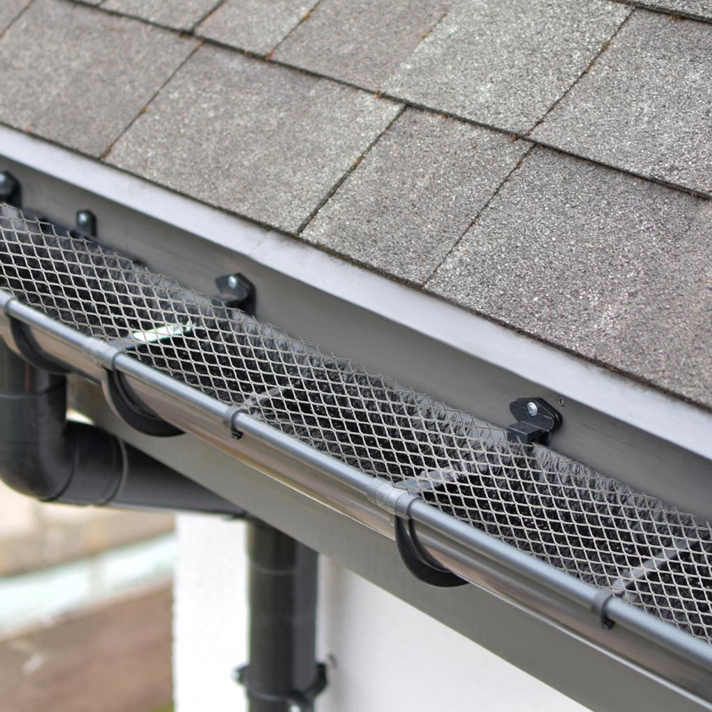 5 In x 50 Ft Aluminum Gutter Guard Mesh, Gutter Protection, Durable Gutter Screen with Gloves, Corrosion Resistant Gutter Cover