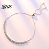Gold-plated Bracelet Women Cubic Zirconia Detailing Adjustable Length Non-staining Skin