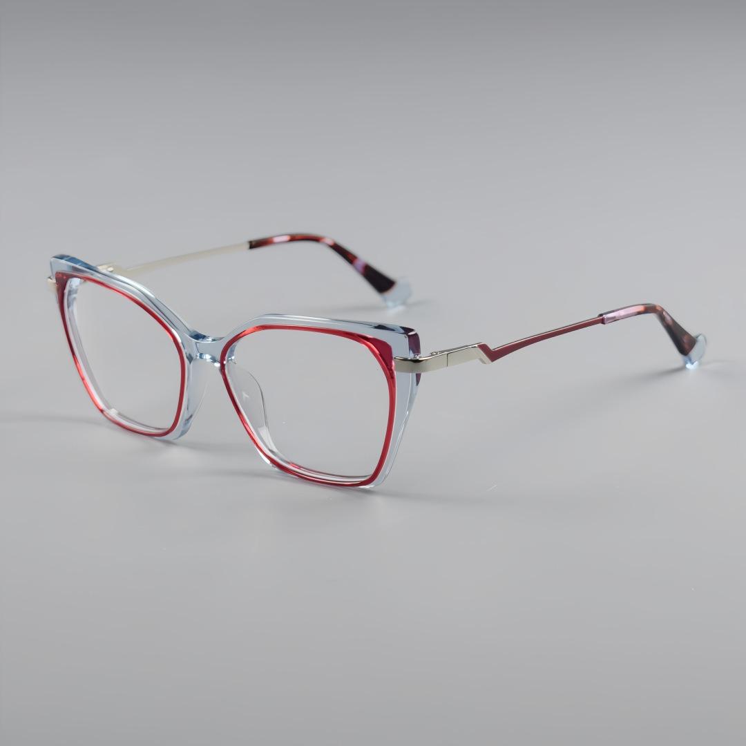 

Women Acetate Myopia Glasses Frame Cat Eyes Vintage Optical Prescription Eyeglasses Custom Eyewear -0.50 to -6.0 plastic demo lens
