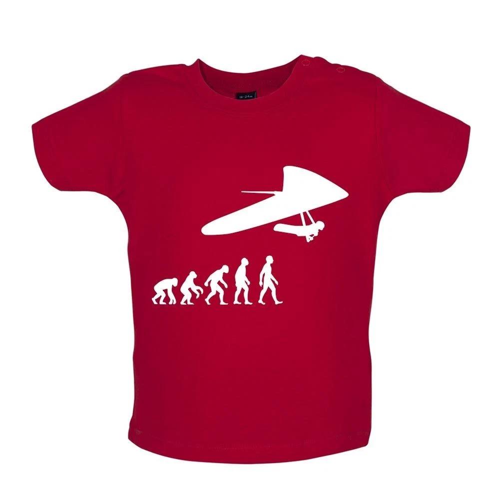 Evolution Of Man Deltaplano - Kids T-Shirt / Bodysuit - Flight Pilot 160