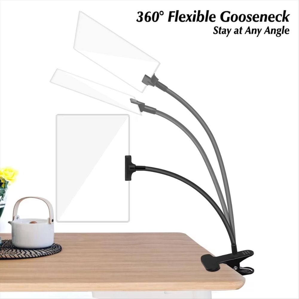 Gooseneck Clip Magnifying Glass with Clip Flexible Magnifying Glass 5X Magnifier  Desktop