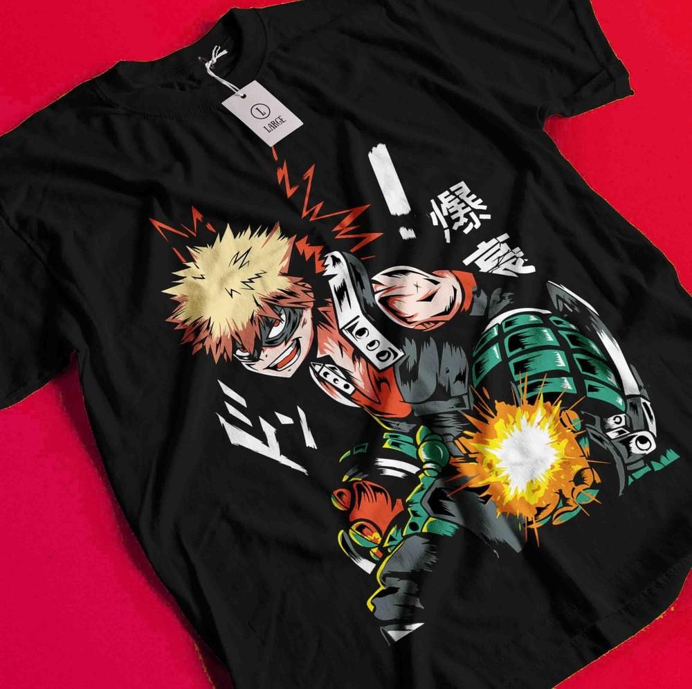 Bakugo Katsuki T-Shirt My Hero Academia Deku Tee Anime Midoriya Dabi Shoto Shirt BB451