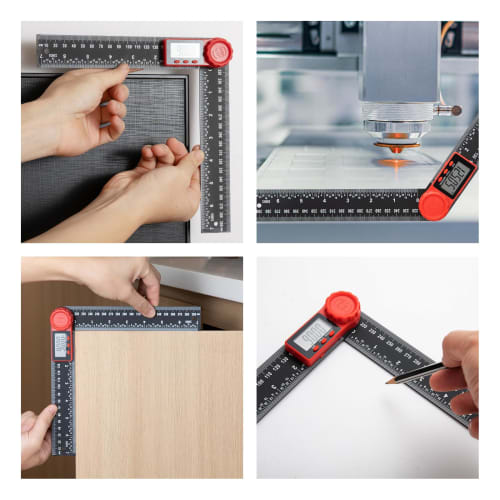 SCITOOLS Digital Angle Meter, Protractor, 200mm LCD Display, Angle Gauge, 0-360 Measurement Range, Made of ABS, Lightweight and Compact, Instant Read