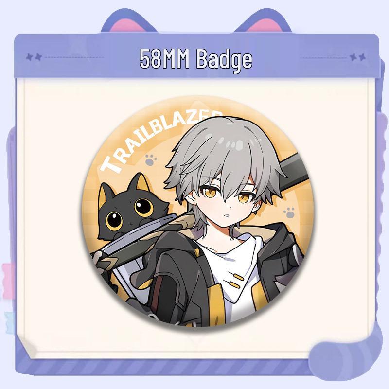 Honkai: Star Rail Cat Series Badges - March 7th, Himeko, Dan Heng Merchandise