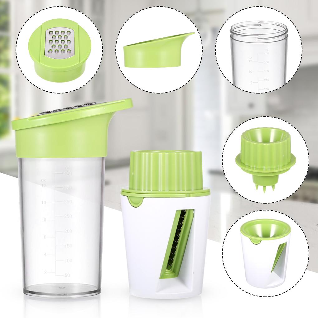 5 in 1 Food Chopper with Container Slicer Fruit Juicer Shredder Kitchen Household Cheese Potato Lemon Carrot Machine