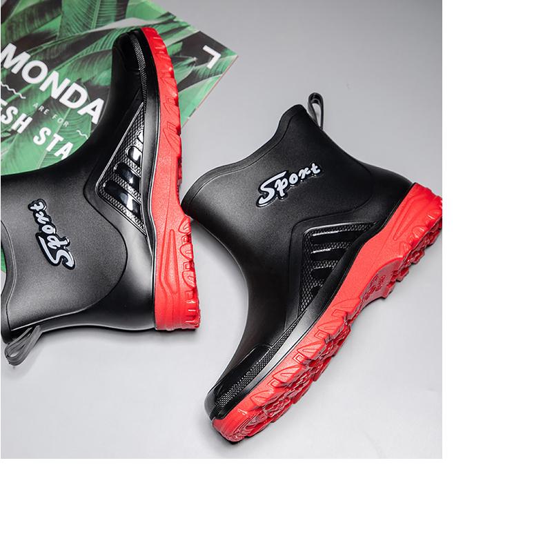 Men Women Short Rain Boots Four Seasons Work Shoes Fashion non-slip Wear-Resistant Rubber Shoes Fishing Shoe Waterproof Shoes