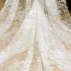 Weißer Wimpernspitzenstoff Schwarze Wimpernborte Nähspitzenstoff Blumenspitze Brautkleid nähen