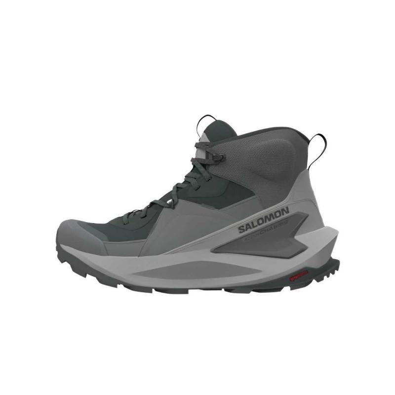 SALOMON Elixir Abrasion Resistant High Top Trekking Shoes Women's Flint Gray Sneakers 476980