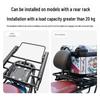 Adjustable EV Rear Rack: Motorcycle Slide Rail Cargo Bracket with Telescopic Mobile Backrest for Takeaway Box
