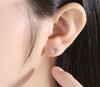 Higu E0046 S925 Silver Hollow Heart-Shaped Cartilage Stud Earrings