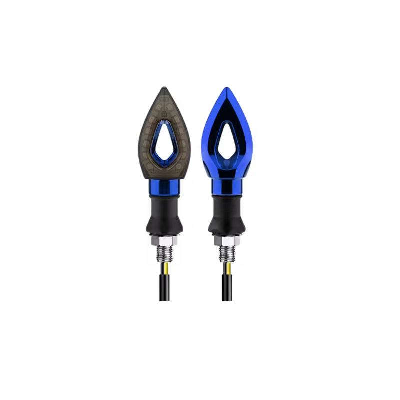Motorcycle LED Turn Signal Indicator Light Amber Blade Lights Indicator Waterproof Universal Blinkers Flashing Moto Bike Accesso