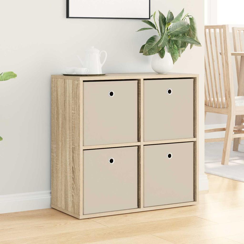 Sideboard with Drawers Sonoma Oak Finish 68.5 X 32 X 67 Cm