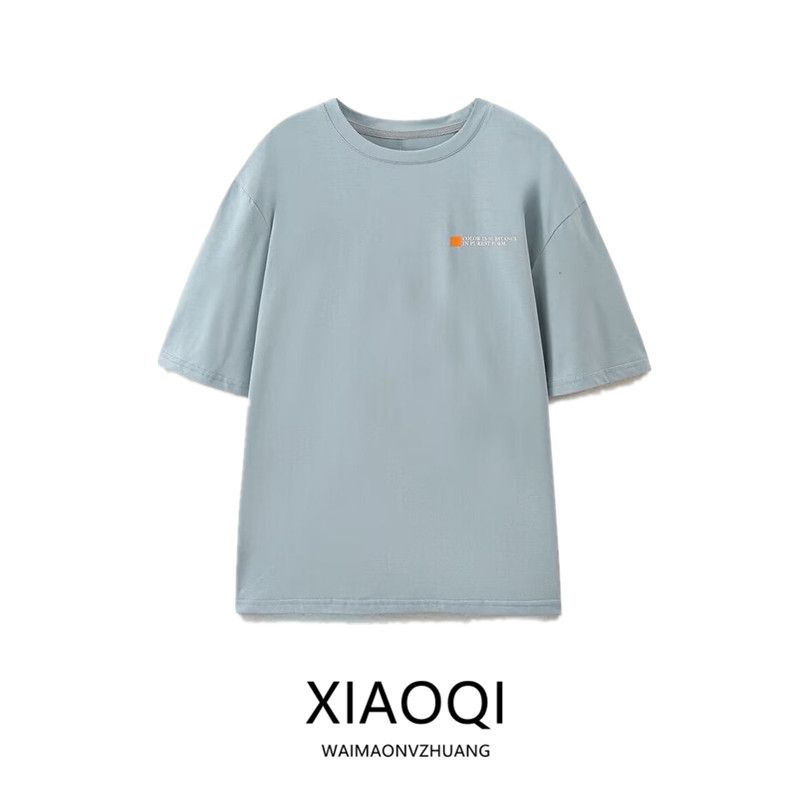 Fashion Style 2024 Summer New Arrival Loose Back Print Silm Round Neck Pure Cotton Short Sleeve T-shirt 1165076 250